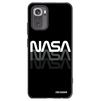 Picasee silikonowe czarne etui na Xiaomi Redmi Note 10S - NASA Triple