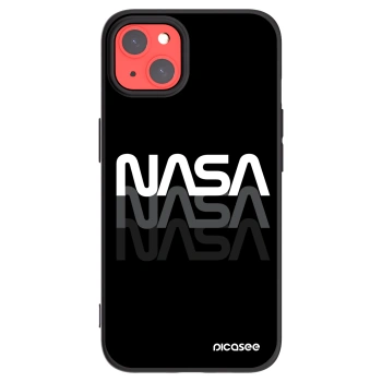 Picasee silikonowe czarne etui na Apple iPhone 13 - NASA Triple