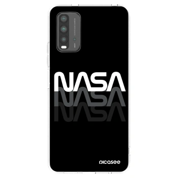Picasee silikonowe czarne etui na Xiaomi Redmi 9T - NASA Triple