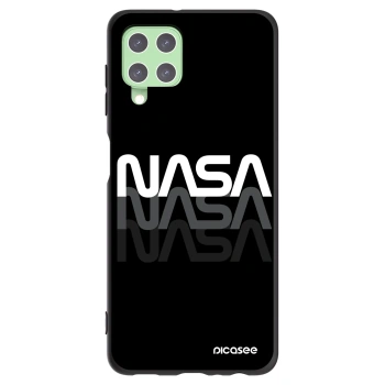 Picasee silikonowe czarne etui na Samsung Galaxy A22 A225F 4G - NASA Triple