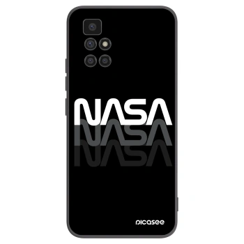 Picasee silikonowe czarne etui na Xiaomi Redmi 10 - NASA Triple