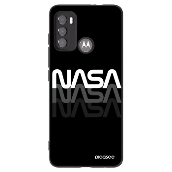 Picasee silikonowe czarne etui na Motorola Moto G60 - NASA Triple