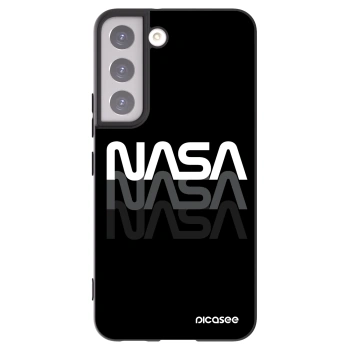 Picasee silikonowe czarne etui na Samsung Galaxy S22 5G - NASA Triple