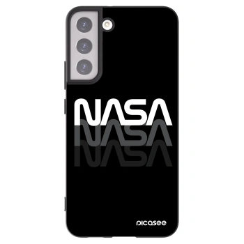Picasee silikonowe czarne etui na Samsung Galaxy S22+ 5G - NASA Triple