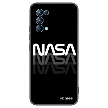 Picasee silikonowe czarne etui na OPPO Reno 5 5G - NASA Triple
