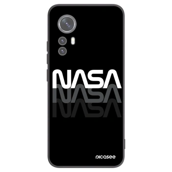 Picasee silikonowe czarne etui na Xiaomi 12X - NASA Triple
