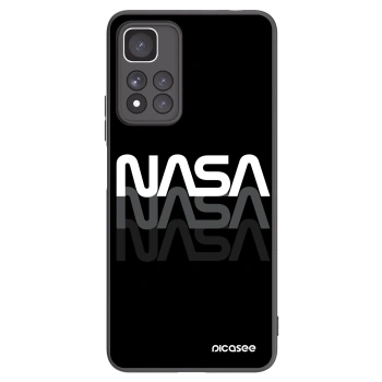 Picasee silikonowe czarne etui na Xiaomi Redmi Note 11 Pro+ 5G - NASA Triple