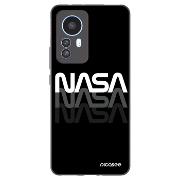 Picasee silikonowe czarne etui na Xiaomi 12T - NASA Triple
