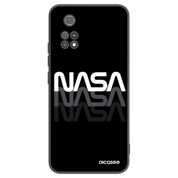 Picasee silikonowe czarne etui na Xiaomi Poco M4 Pro - NASA Triple