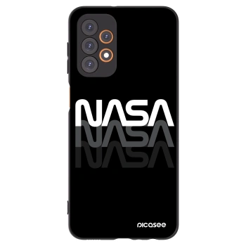 Picasee silikonowe czarne etui na Samsung Galaxy A23 A235F 4G - NASA Triple