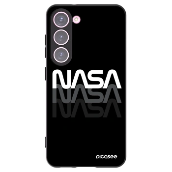 Picasee silikonowe czarne etui na Samsung Galaxy S23 5G - NASA Triple