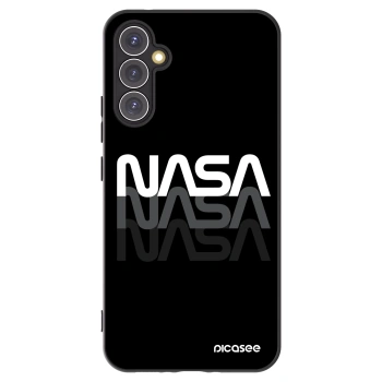 Picasee silikonowe czarne etui na Samsung Galaxy A34 5G A346B - NASA Triple