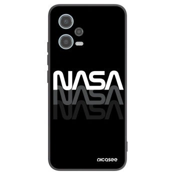Picasee silikonowe czarne etui na Xiaomi Redmi Note 12 5G - NASA Triple