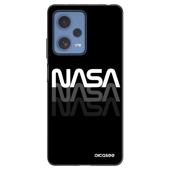 Picasee silikonowe czarne etui na Xiaomi Redmi Note 12 Pro 5G - NASA Triple