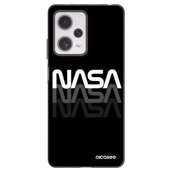 Picasee silikonowe czarne etui na Xiaomi Redmi Note 12 Pro+ 5G - NASA Triple