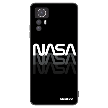 Picasee silikonowe czarne etui na Xiaomi Redmi Note 12S - NASA Triple