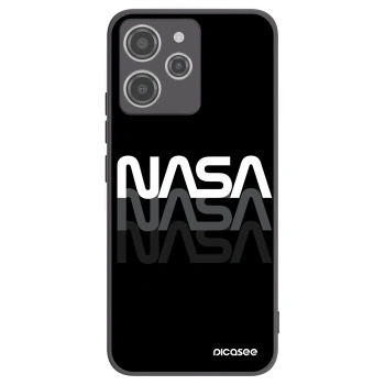 Picasee silikonowe czarne etui na Xiaomi Redmi 12 4G - NASA Triple