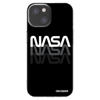 Picasee silikonowe przeźroczyste etui na Apple iPhone 15 - NASA Triple