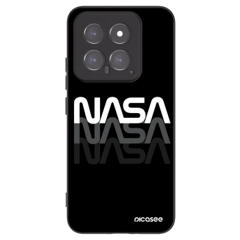 Picasee silikonowe czarne etui na Xiaomi 14 - NASA Triple