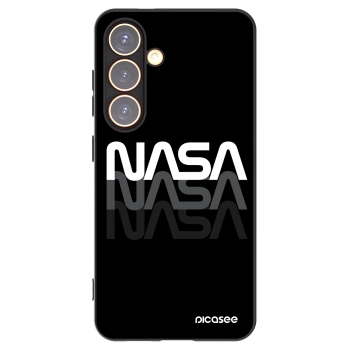 Picasee silikonowe czarne etui na Samsung Galaxy S24 S921B 5G - NASA Triple