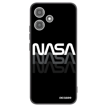 Picasee silikonowe czarne etui na Xiaomi Redmi 12 5G - NASA Triple