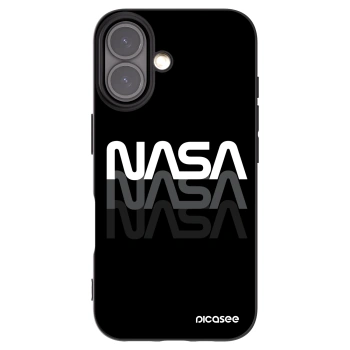 Picasee silikonowe czarne etui na Apple iPhone 16 - NASA Triple