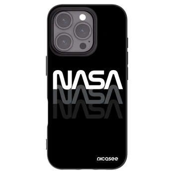 Picasee silikonowe czarne etui na Apple iPhone 16 Pro - NASA Triple