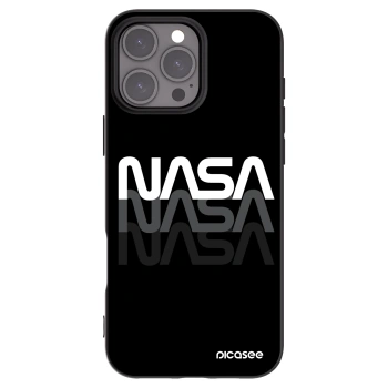 Picasee silikonowe czarne etui na Apple iPhone 16 Pro Max - NASA Triple