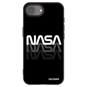 Picasee silikonowe czarne etui na Apple iPhone 16e - NASA Triple