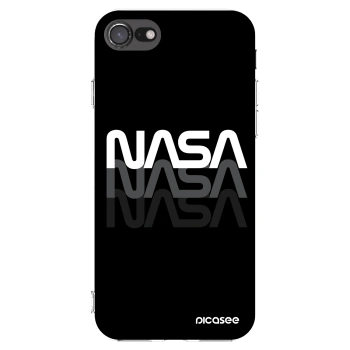 Picasee silikonowe przeźroczyste etui na Apple iPhone 7 - NASA Triple