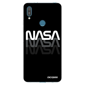 Picasee silikonowe przeźroczyste etui na Huawei Y7 2019 - NASA Triple