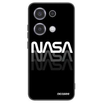 Picasee silikonowe czarne etui na Xiaomi Redmi Note 14S - NASA Triple