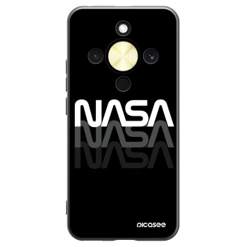 Picasee silikonowe czarne etui na Honor Magic8 Lite 5G - NASA Triple