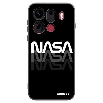Picasee silikonowe czarne etui na OPPO Find X9 Pro - NASA Triple