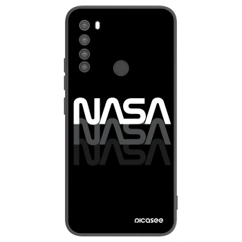 Picasee silikonowe czarne etui na Xiaomi Redmi Note 8 - NASA Triple