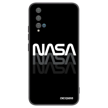 Picasee silikonowe czarne etui na Huawei Nova 5T - NASA Triple