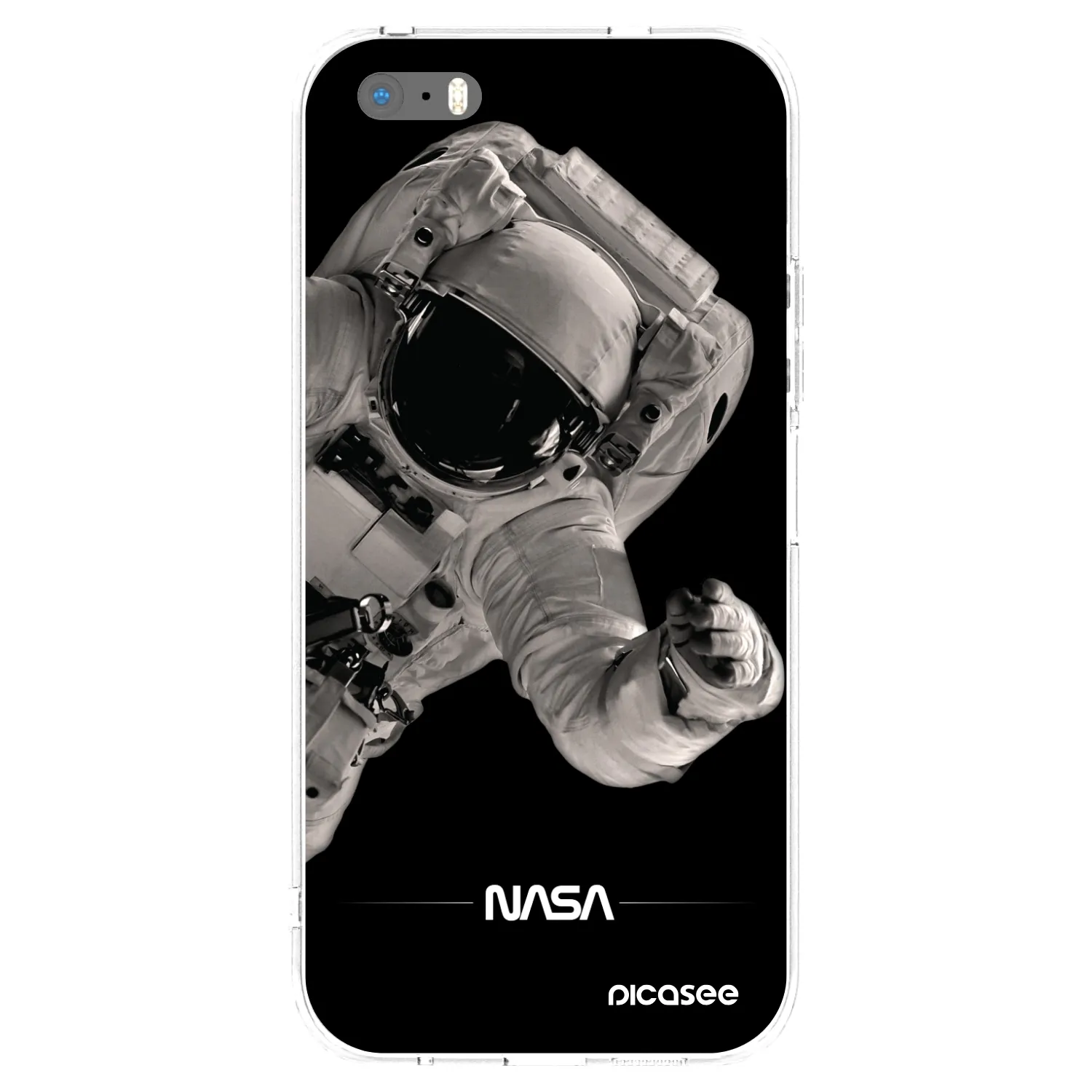 Picasee silikonowe przeźroczyste etui na Apple iPhone 5/5S/SE - Astronaut Big
