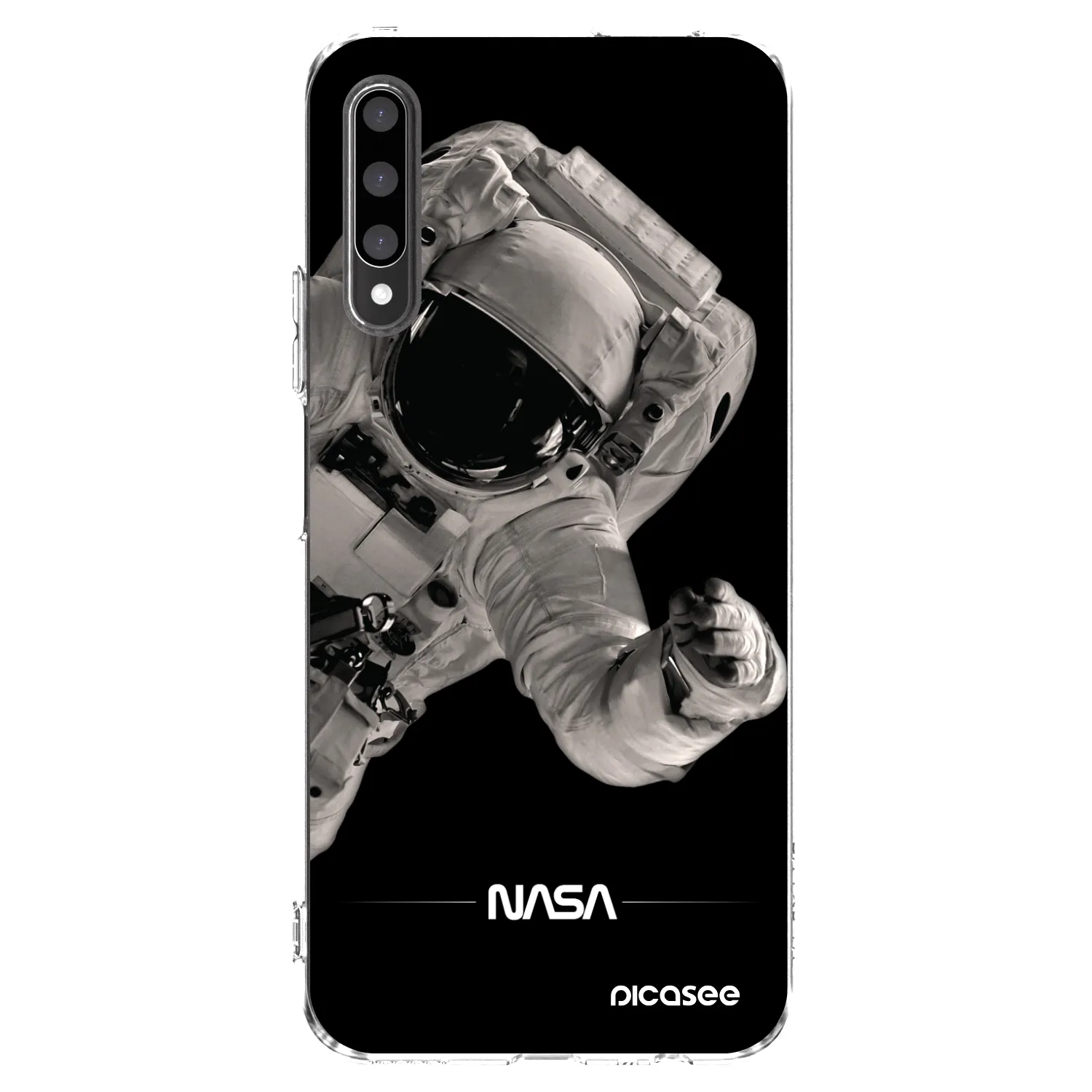 Picasee silikonowe przeźroczyste etui na Honor 9X Pro - Astronaut Big