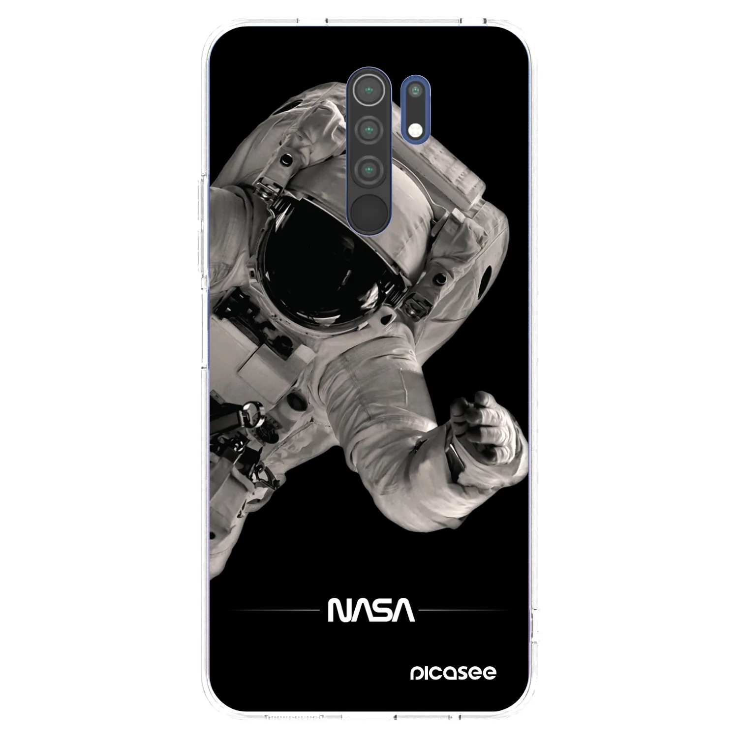 Picasee silikonowe przeźroczyste etui na Xiaomi Redmi 9 - Astronaut Big