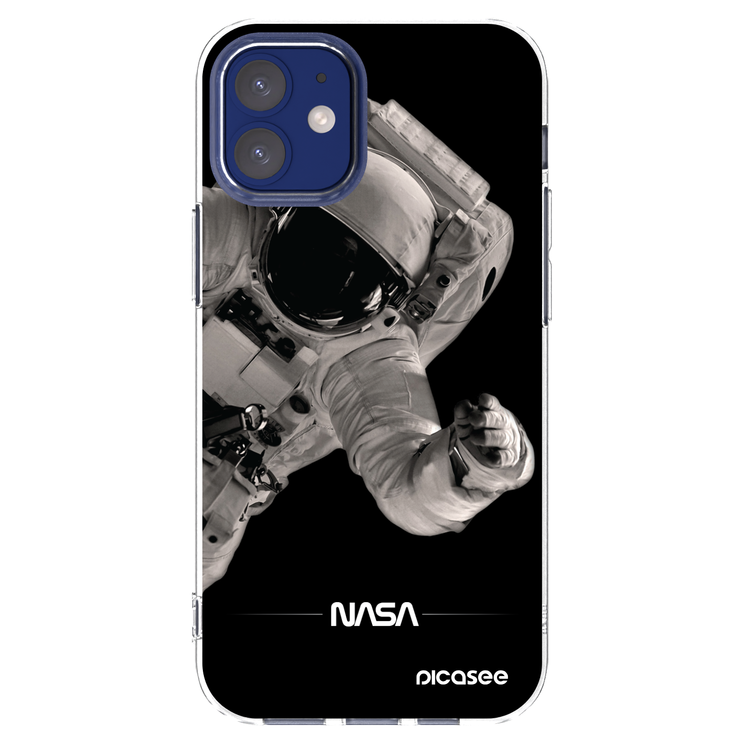 Picasee silikonowe przeźroczyste etui na Apple iPhone 12 mini - Astronaut Big