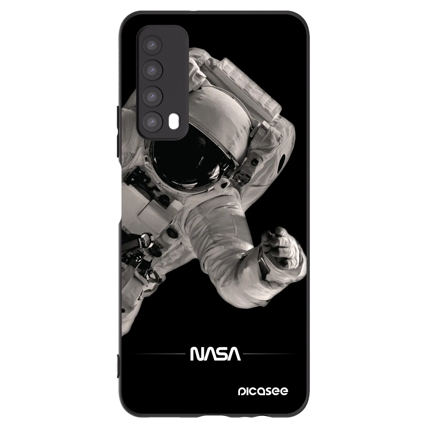 Picasee silikonowe czarne etui na Huawei P Smart 2021 - Astronaut Big