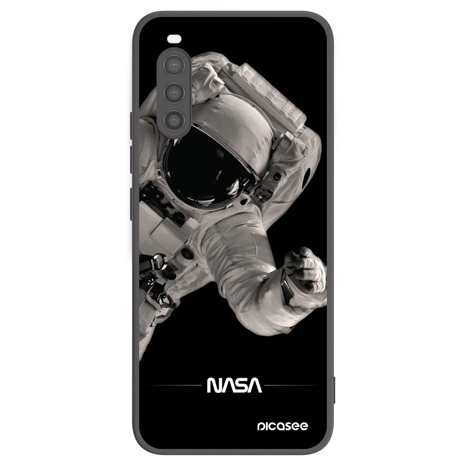 Picasee silikonowe czarne etui na Sony Xperia 10 II - Astronaut Big