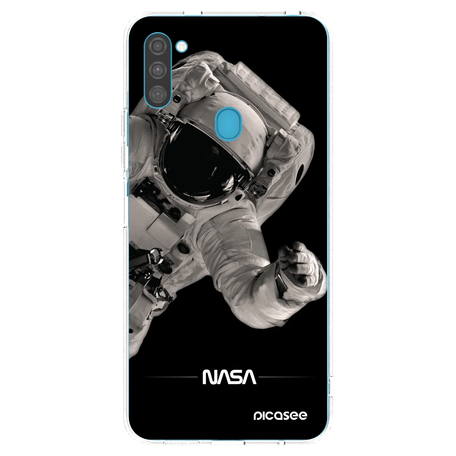 Picasee silikonowe przeźroczyste etui na Samsung Galaxy M11 - Astronaut Big