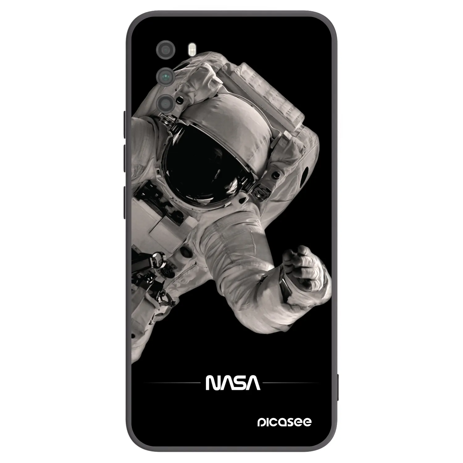 Picasee silikonowe czarne etui na Xiaomi Poco M3 - Astronaut Big