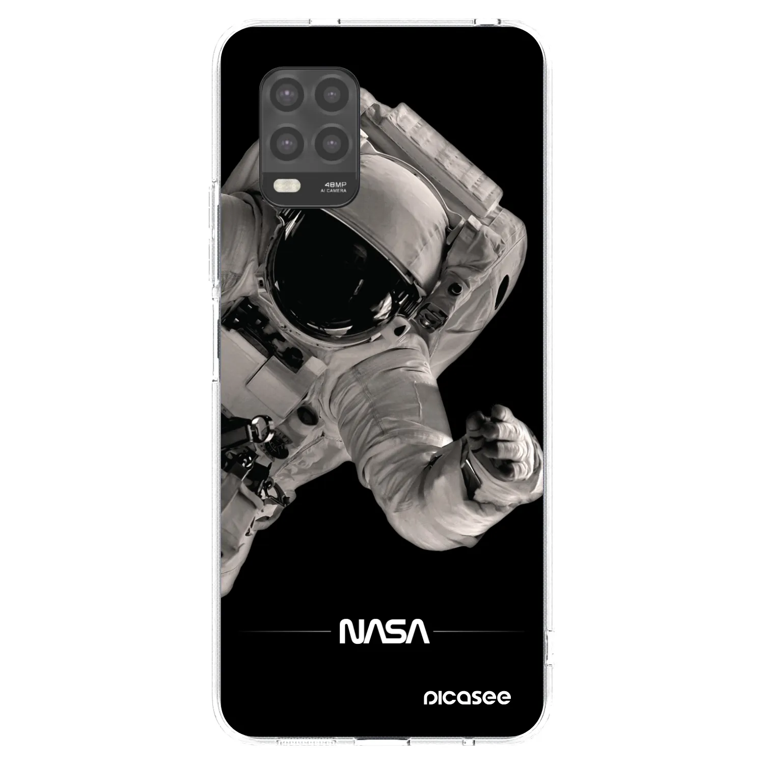 Picasee silikonowe przeźroczyste etui na Xiaomi Mi 10 Lite - Astronaut Big