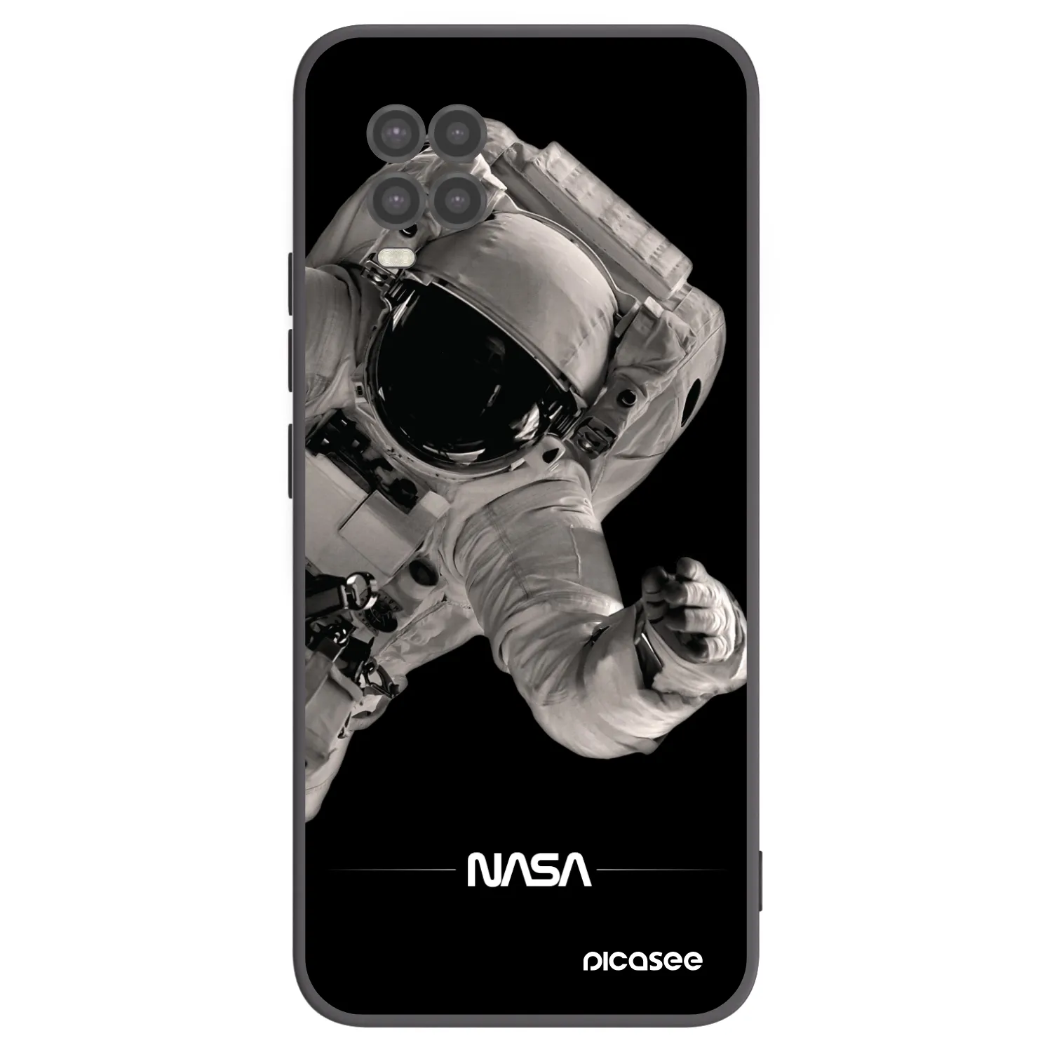 Picasee silikonowe czarne etui na Xiaomi Mi 10 Lite - Astronaut Big