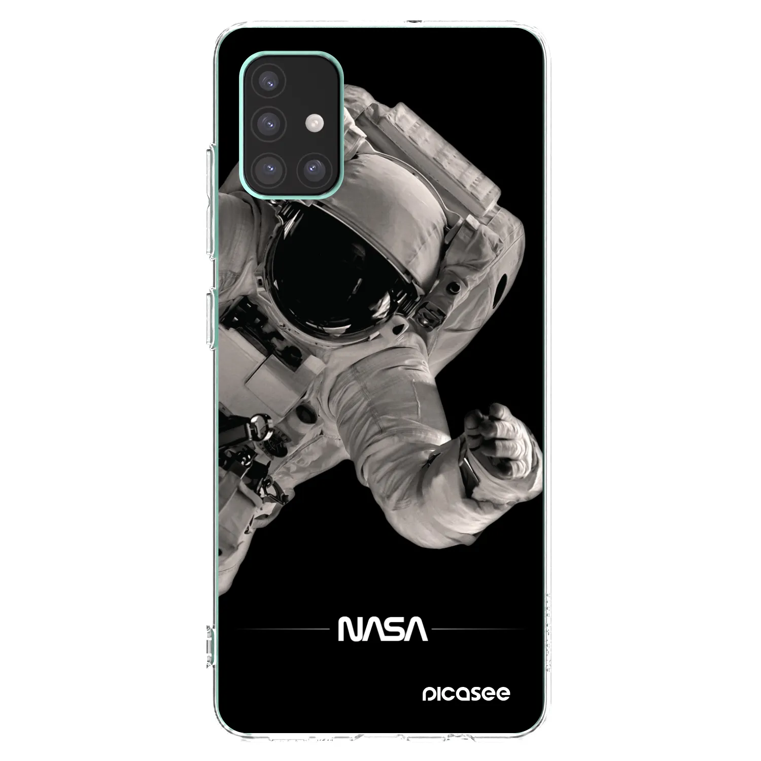 Picasee silikonowe przeźroczyste etui na Samsung Galaxy M51 M515F - Astronaut Big