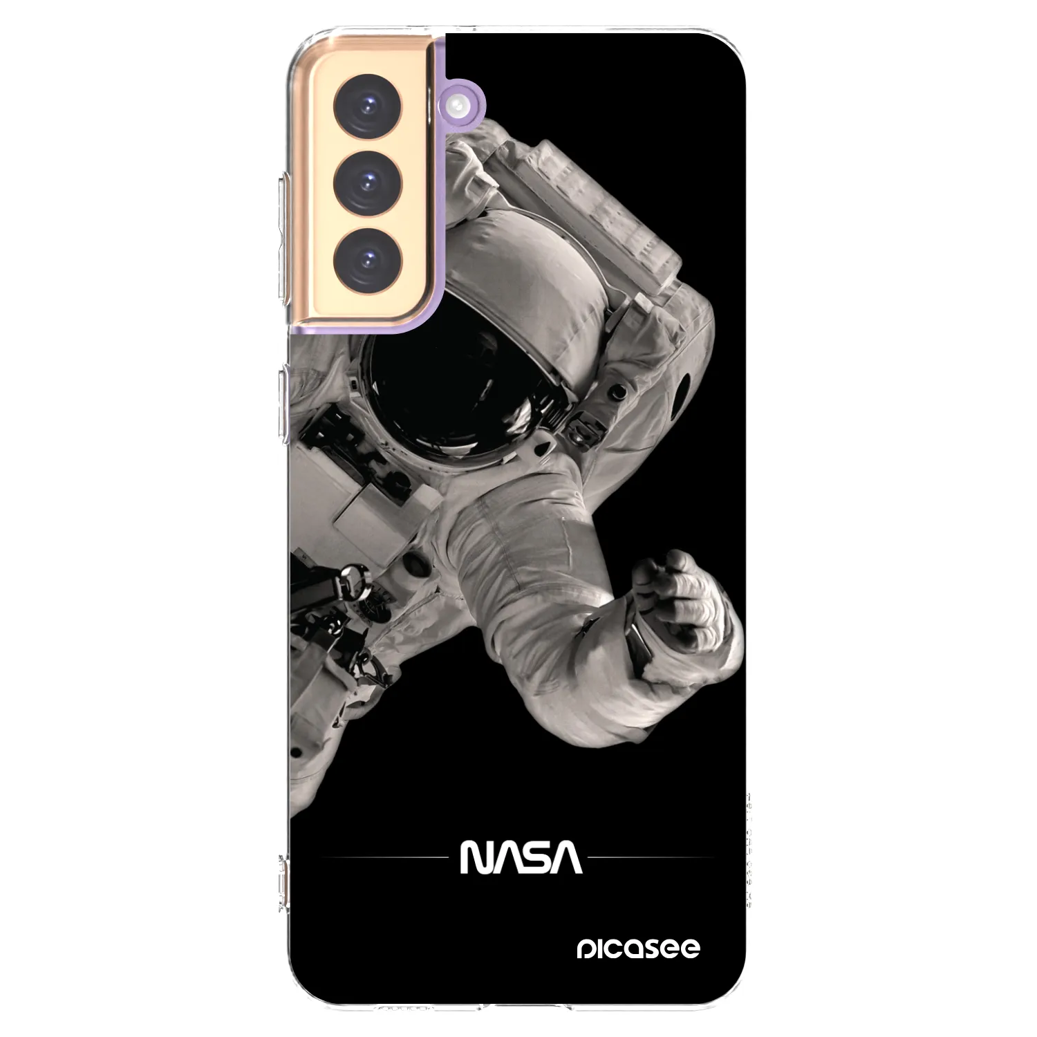 Picasee silikonowe przeźroczyste etui na Samsung Galaxy S21+ 5G G996F - Astronaut Big