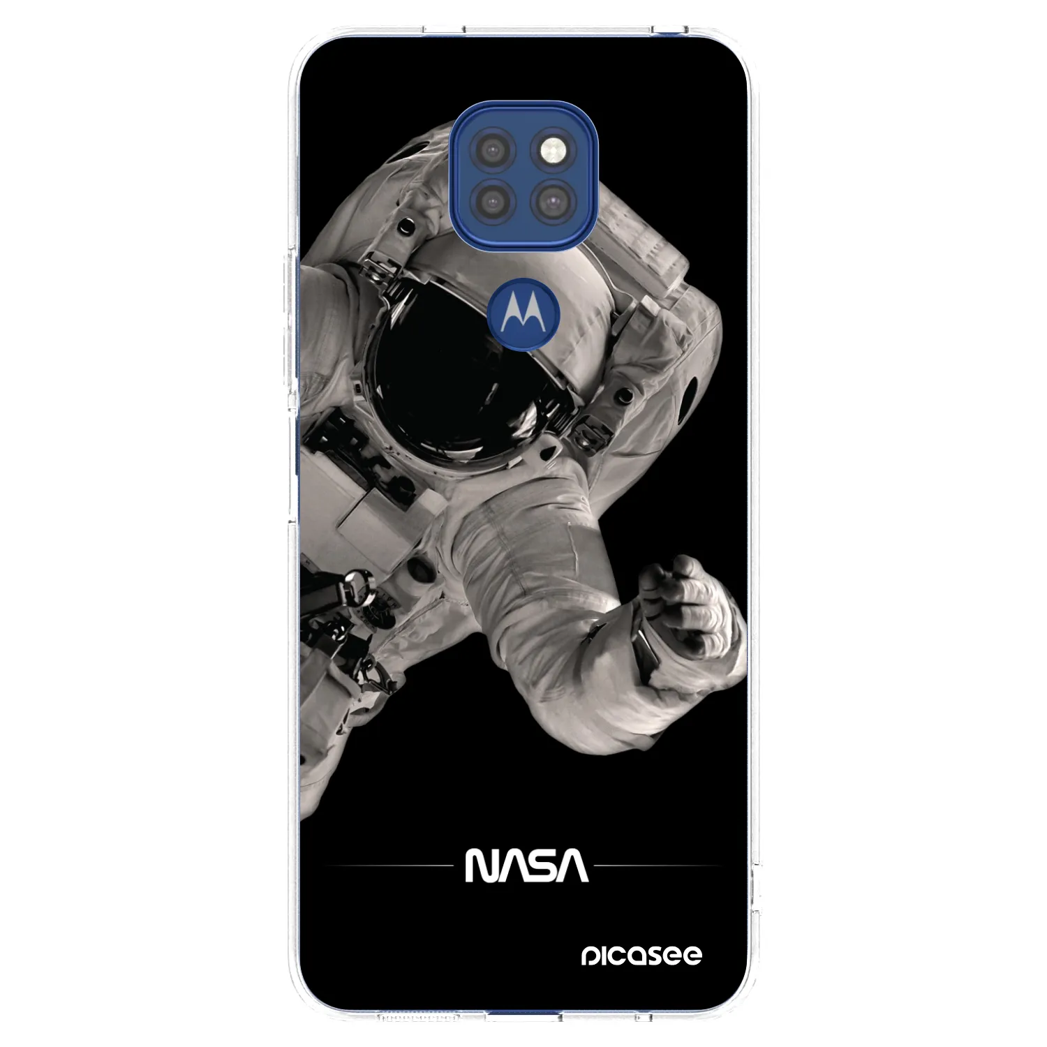 Picasee silikonowe przeźroczyste etui na Motorola Moto G9 Play - Astronaut Big