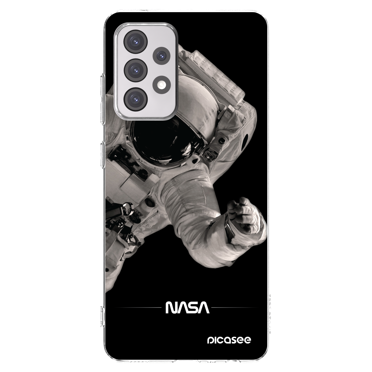 Picasee silikonowe przeźroczyste etui na Samsung Galaxy A52 5G A525F - Astronaut Big